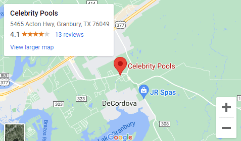 Google map of the Celebrity Pools location